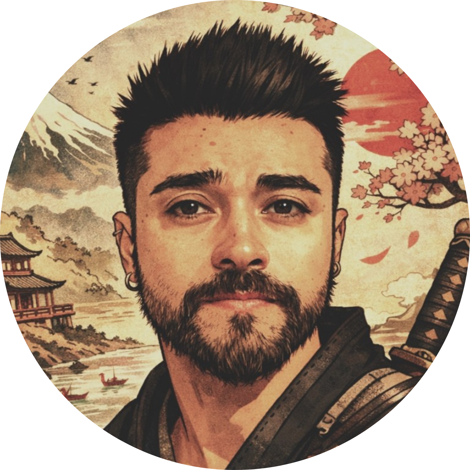 Personaje ilustrando en un cuaderno